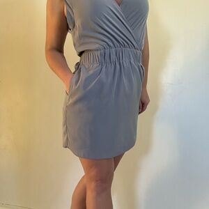 Express Gray Wrap Mini Dress